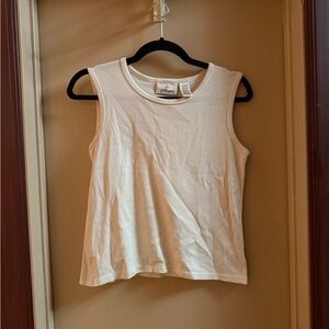Classic Cream Sleeveless Tank Top - Worthington